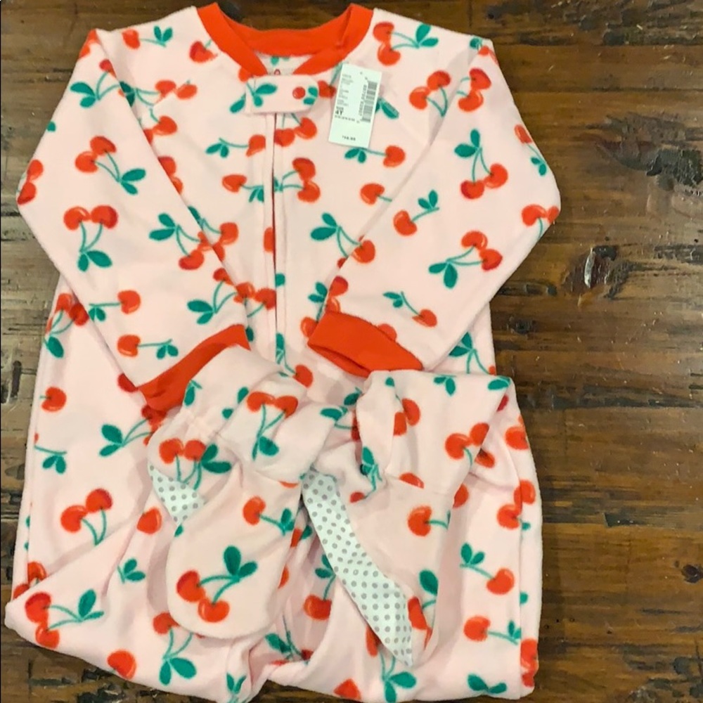 Girls cherry footed sleeper